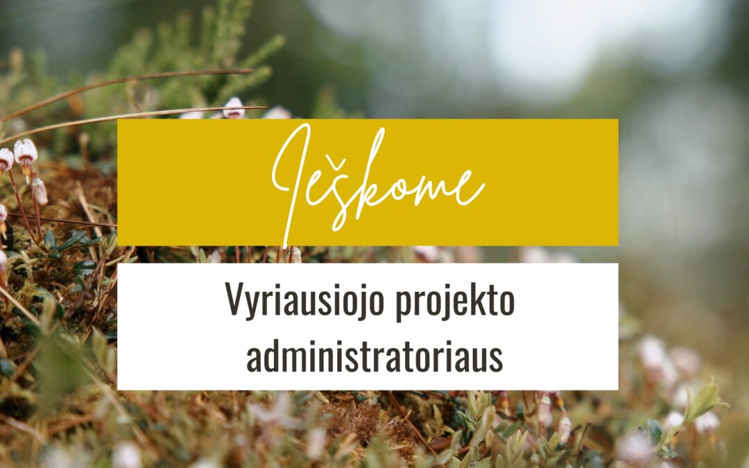 Kviečiame prie komandos prisijungti Vyriausiąjį projekto administratorių